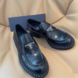 Prada Black Glossy Women's Loafers